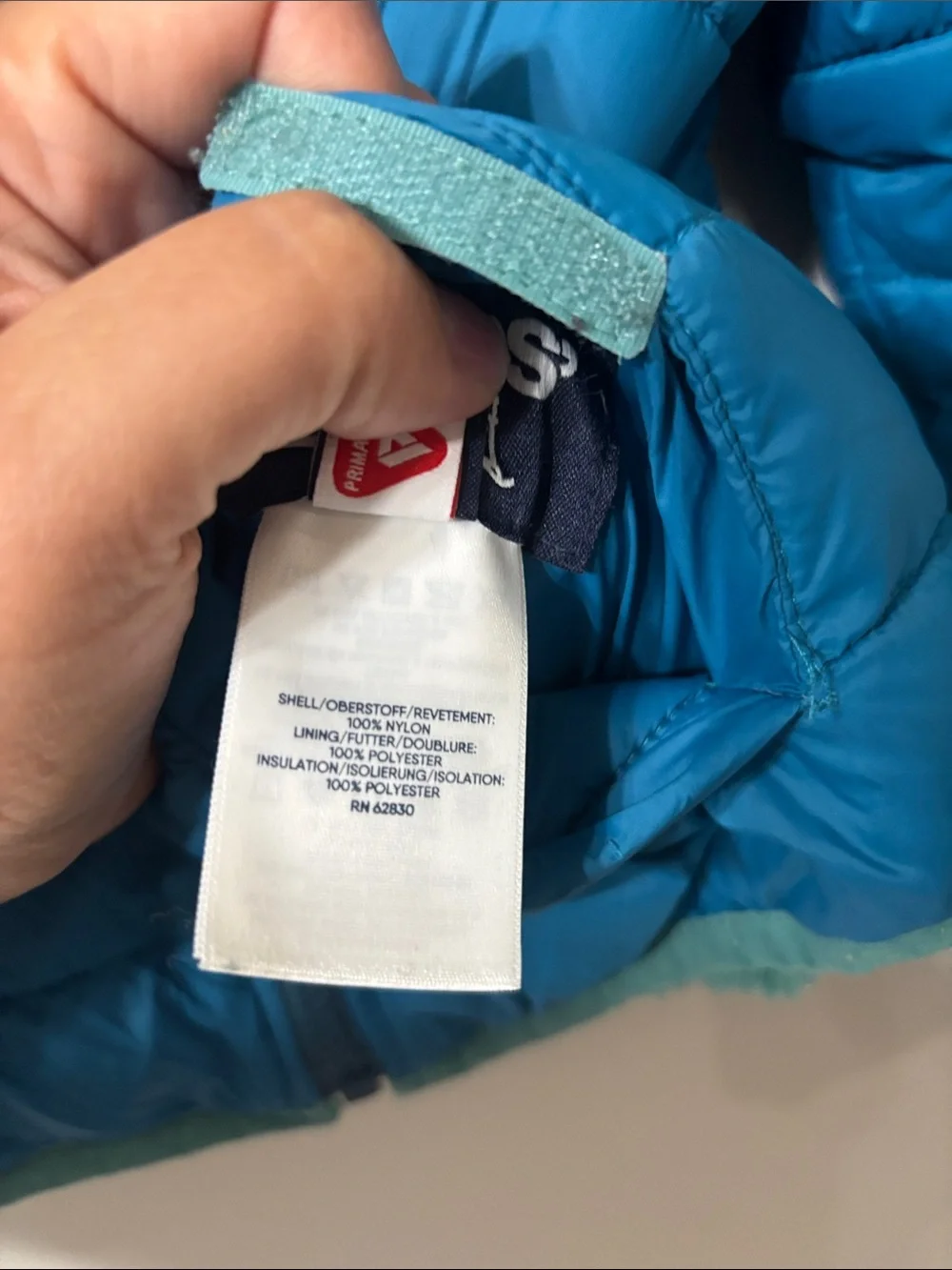 Lands’ End Blue Reversible Winter Puffer Soft Coat Jacket Size Medium